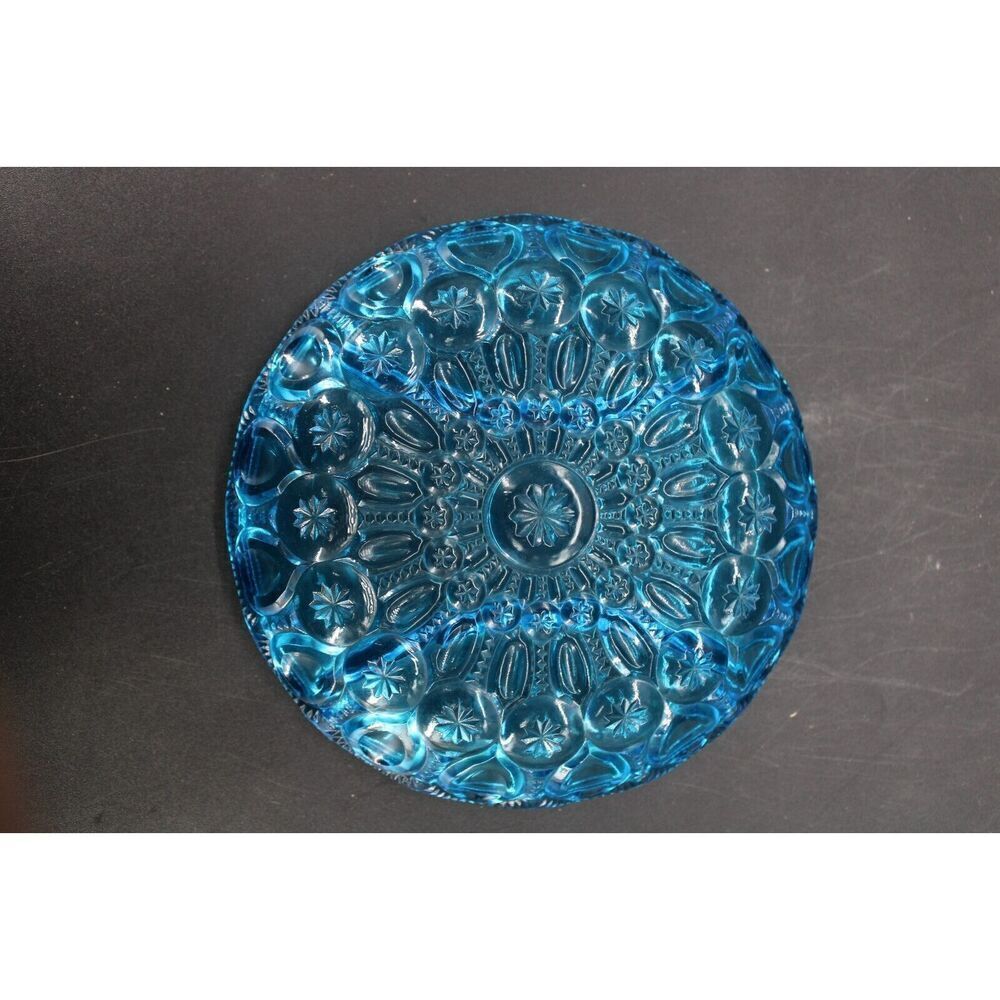 vtg blue moon and stars LE SMITH DIVIDED TID BIT RELISH DISH 8" - Picture 7 of 9